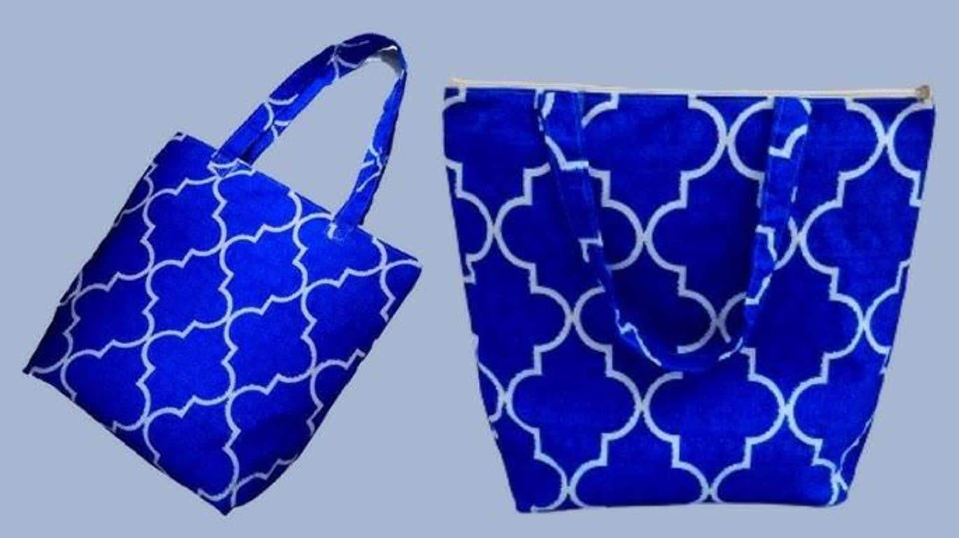 DIY กระเป๋าผ้าสุดเก๋จากผ้าปูที่นอนเก่า 