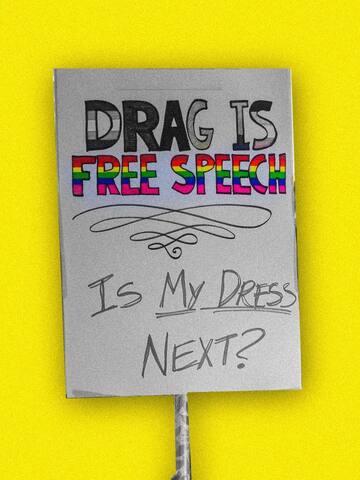 Protesters march against anti-drag law