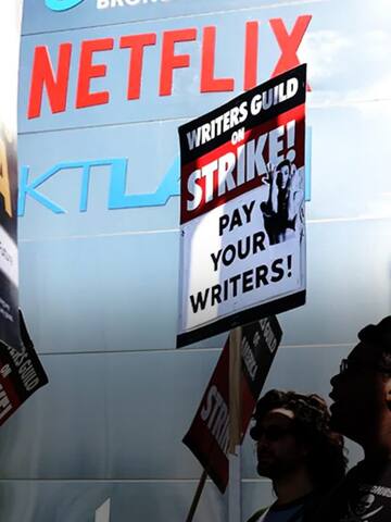 Hollywood actors, writers go on strike