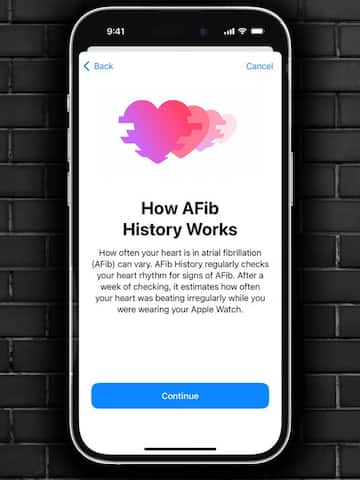 How to use 'AFiB History' on iPhone